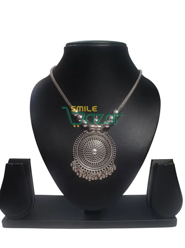 Artificial_Oxidised_Traditional_Silver_Big_Pendant_Necklace_Chain_Stylish_Jewellery_–_Antique_Statement_Jewellery_for_Girls_&_Women_-_1_PC