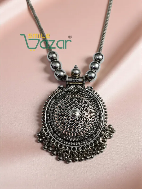 Artificial_Oxidised_Traditional_Silver_Big_Pendant_Necklace_Chain_Stylish_Jewellery_–_Antique_Statement_Jewellery_for_Girls_&_Women_-_1_PC