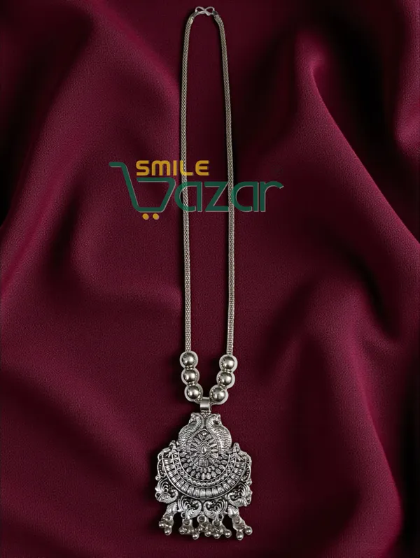 Artificial_Oxidised_Traditional_Silver_Big_Pendant_Necklace_Chain_Stylish_Jewellery__–_Antique_Statement_Jewellery_for_Girls_&_Women_-_1_PC