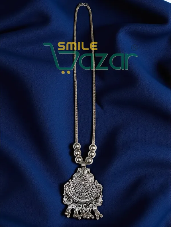 Artificial_Oxidised_Traditional_Silver_Big_Pendant_Necklace_Chain_Stylish_Jewellery__–_Antique_Statement_Jewellery_for_Girls_&_Women_-_1_PC