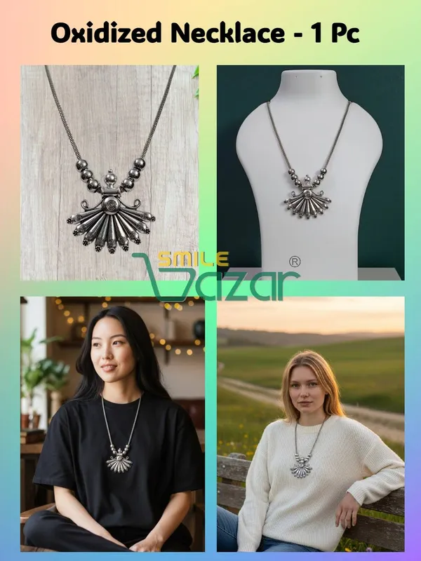 Artificial_Oxidised_Traditional_Silver_Big_Pendant_Necklace_Stylish_Necklace_Chain_Jewellery_-_1_PC
