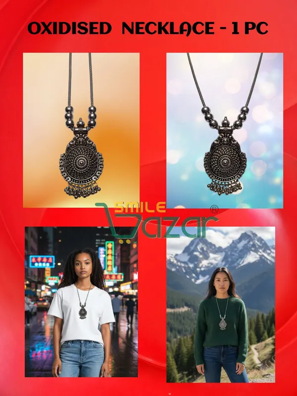 Artificial_Oxidised_Traditional_Silver_Big_Pendant_Necklace_Stylish_Necklace_Chain_Jewellery_–_Antique_Statement_Jewellery_for_Girls_&_Women_-_1_PC