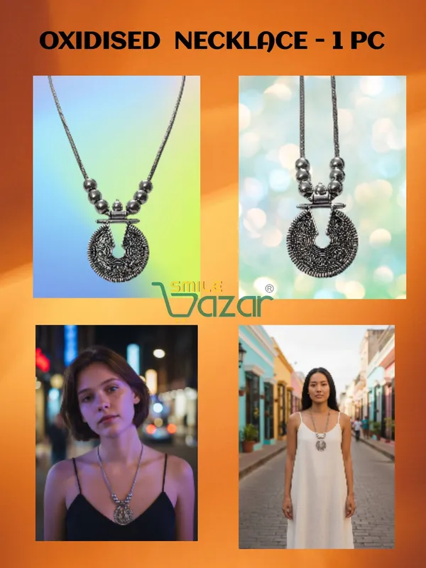 Artificial_Oxidised_Traditional_Silver_Big_Pendant_Necklace_Stylish_Necklace_Chain_Jewellery_–_Antique_Statement_Jewellery_for_Girls_&_Women_-_1_PC