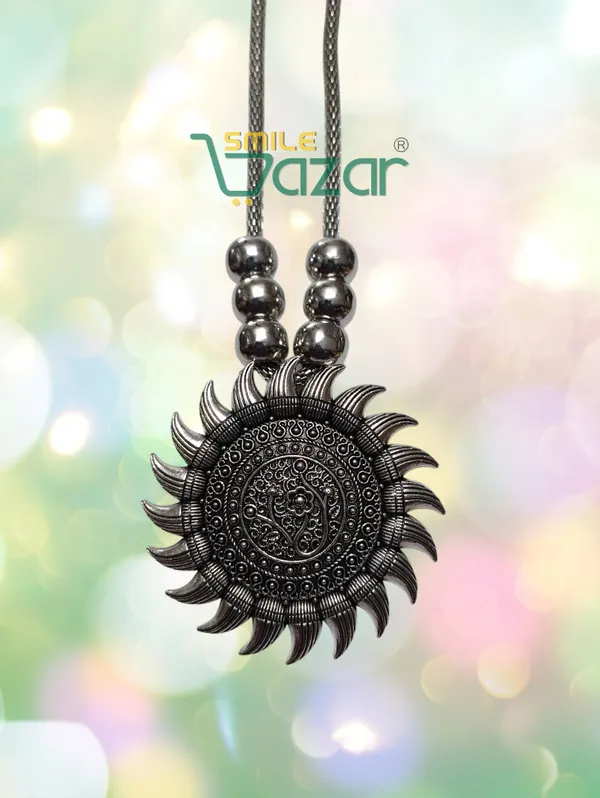 Artificial_Oxidised_Traditional_Silver_Big_Pendant_Necklace_Stylish_Necklace_Chain_Jewellery_–_Antique_Statement_Jewellery_for_Girls_&_Women_-_1_PC