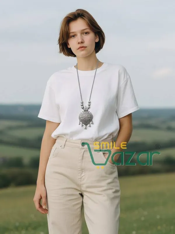 Artificial_Oxidised_Traditional_Silver_Big_Pendant_Necklace_Stylish_Necklace_Chain_Jewellery_–_Antique_Statement_Jewellery_for_Girls_&_Women_-_1_PC