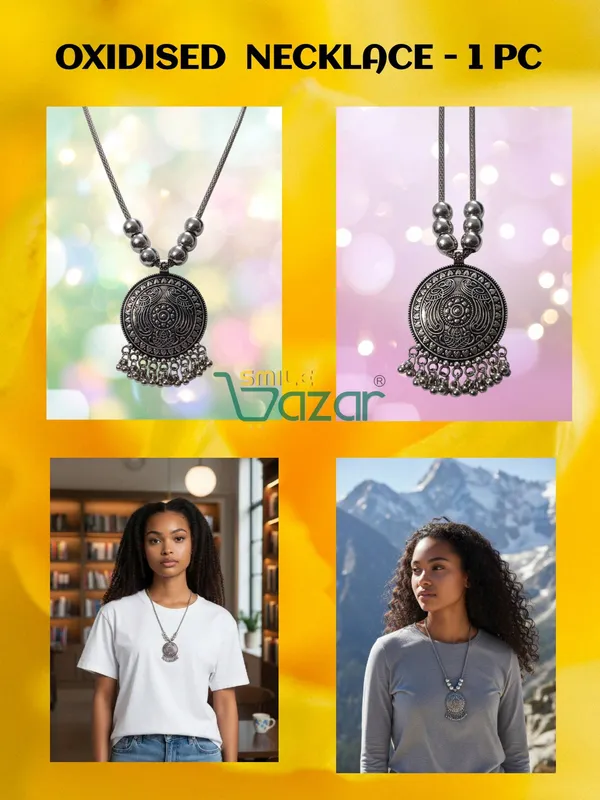 Artificial_Oxidised_Traditional_Silver_Big_Pendant_Necklace_Stylish_Necklace_Chain_Jewellery_–_Antique_Statement_Jewellery_for_Girls_&_Women_-_1_PC