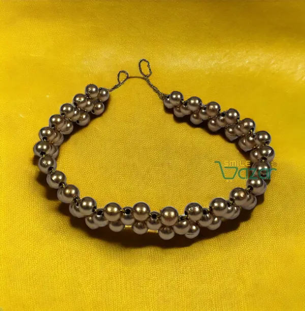 Artificial_Pearl_Beaded_Gajra_Garland_Veni_For_Festival_Wedding_Bun_Juda_Accessories_Ethnic_Look_Hair_Veni_Hair_Accessory_For_Women_And_Girls_Golden_Beads_-_1_Pc