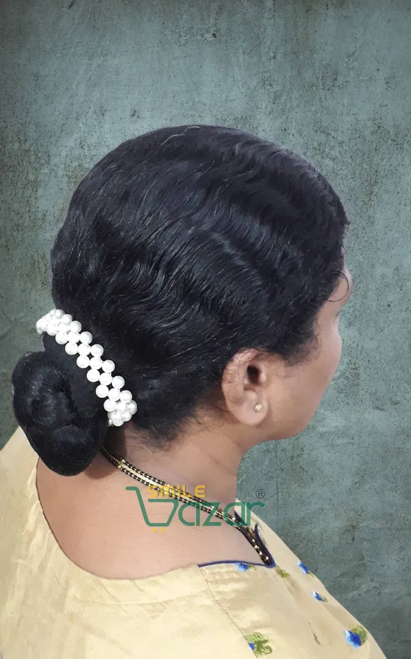 Artificial_Pearl_Beaded_Gajra_Garland_Veni_For_Festival_Wedding_Bun_Juda_Accessories_Ethnic_Look_Hair_Veni_Hair_Accessory_For_Women_And_Girls_White_Beads_-_1_Pc