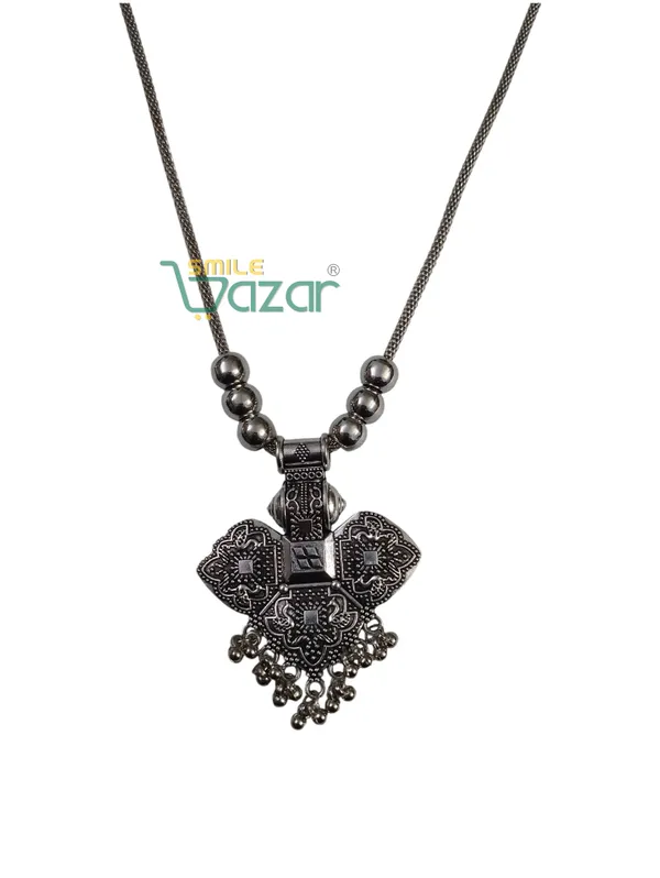 Artificial_Traditional_Oxidised_Silver_Big_Pendant_Necklace_Chain_–_Antique_Statement_Jewellery_for_Girls_&_Women_-_1_PC