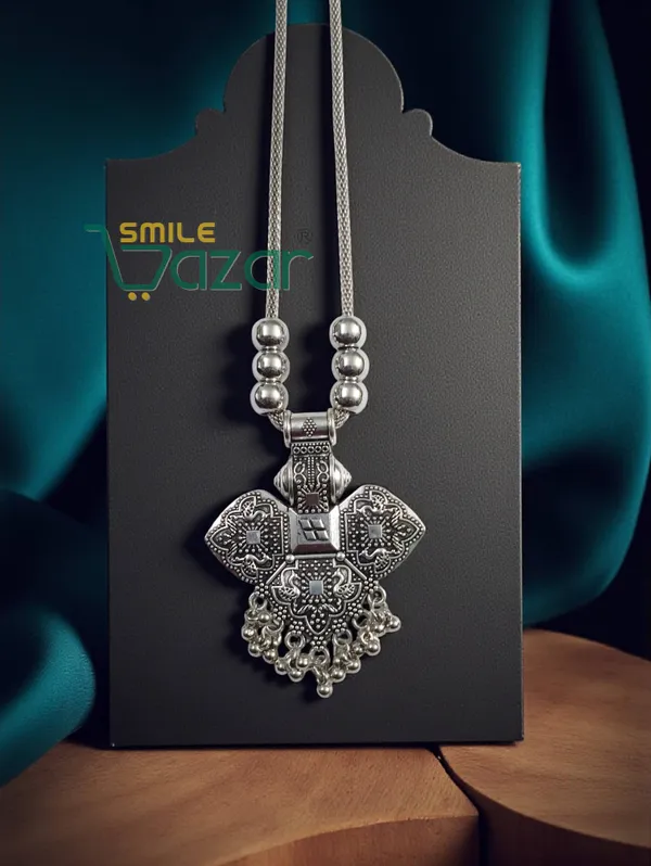 Artificial_Traditional_Oxidised_Silver_Big_Pendant_Necklace_Chain_–_Antique_Statement_Jewellery_for_Girls_&_Women_-_1_PC