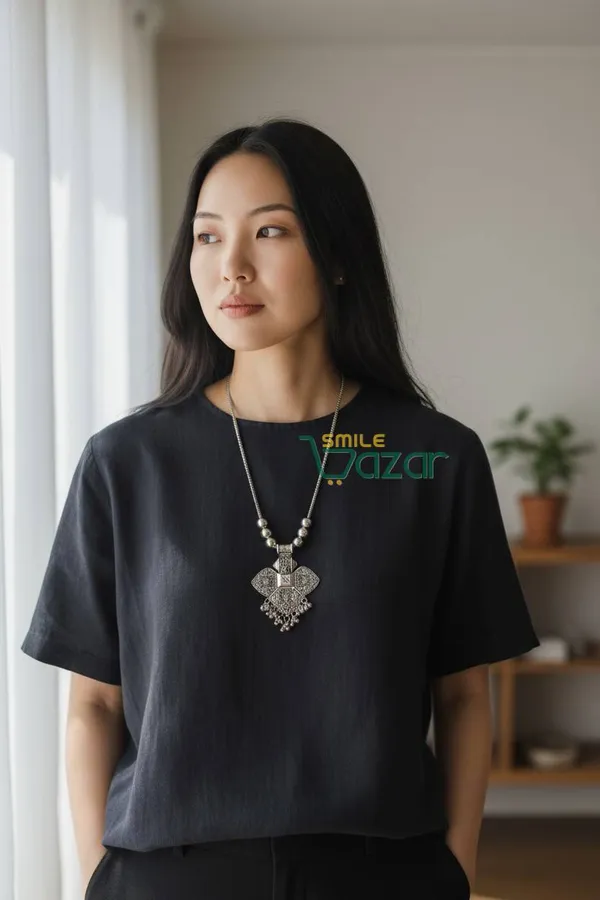 Artificial_Traditional_Oxidised_Silver_Big_Pendant_Necklace_Chain_–_Antique_Statement_Jewellery_for_Girls_&_Women_-_1_PC