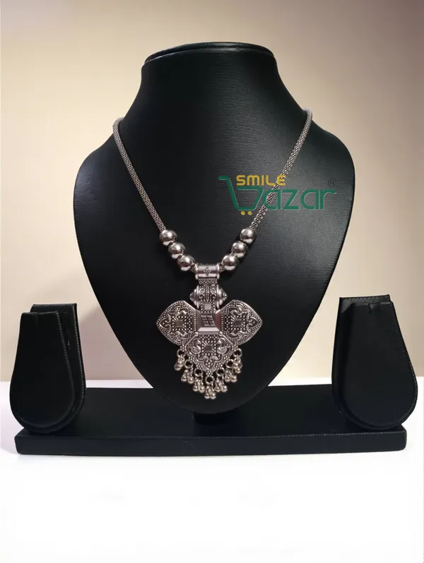 Artificial_Traditional_Oxidised_Silver_Big_Pendant_Necklace_Chain_–_Antique_Statement_Jewellery_for_Girls_&_Women_-_1_PC