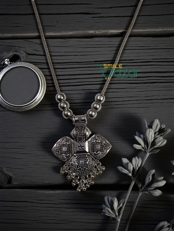 Artificial_Traditional_Oxidised_Silver_Big_Pendant_Necklace_Chain_–_Antique_Statement_Jewellery_for_Girls_&_Women_-_1_PC