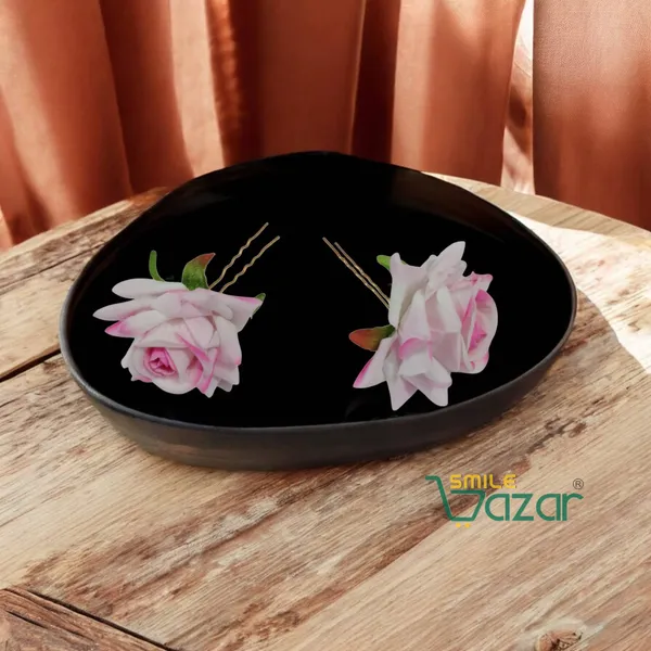 BABY_PINK_Rose_Hair_Pin_for_Women_and_Girls_hair_pins_for_women_wedding_-_Set_of_2_PCs