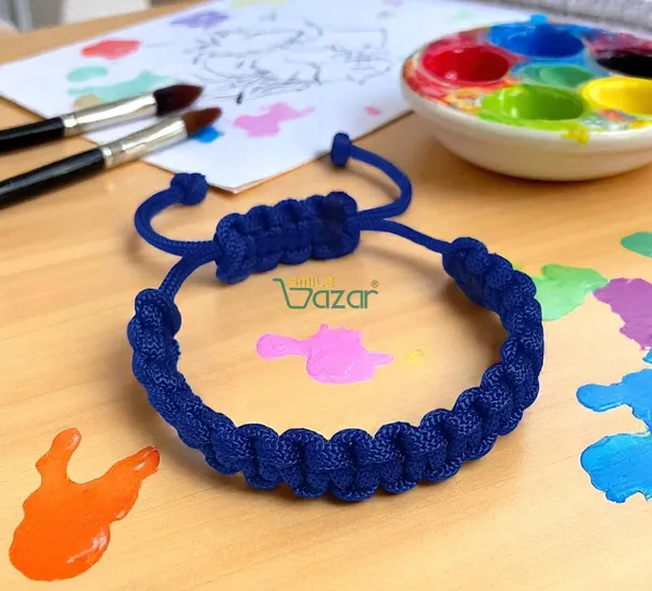 BLUE_COLOUR_HANDMADE__BRACELET_ADJUSTABLE_WRISTBAND_BRACELET_FRIENDSHIP_BAND_FOR_WOMEN_AND_MEN_SKIN_FRIENDLY_