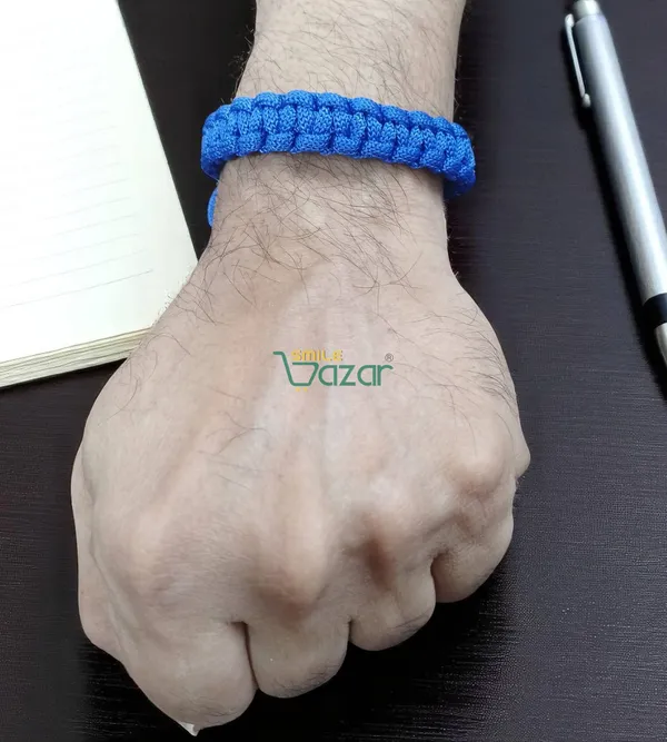 BLUE_COLOUR_HANDMADE__BRACELET_ADJUSTABLE_WRISTBAND_BRACELET_FRIENDSHIP_BAND_FOR_WOMEN_AND_MEN_SKIN_FRIENDLY_