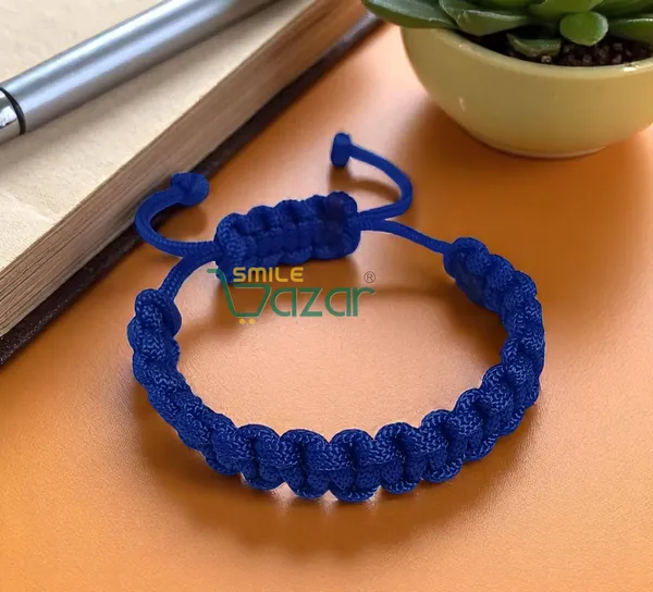 BLUE_COLOUR_HANDMADE__BRACELET_ADJUSTABLE_WRISTBAND_BRACELET_FRIENDSHIP_BAND_FOR_WOMEN_AND_MEN_SKIN_FRIENDLY_