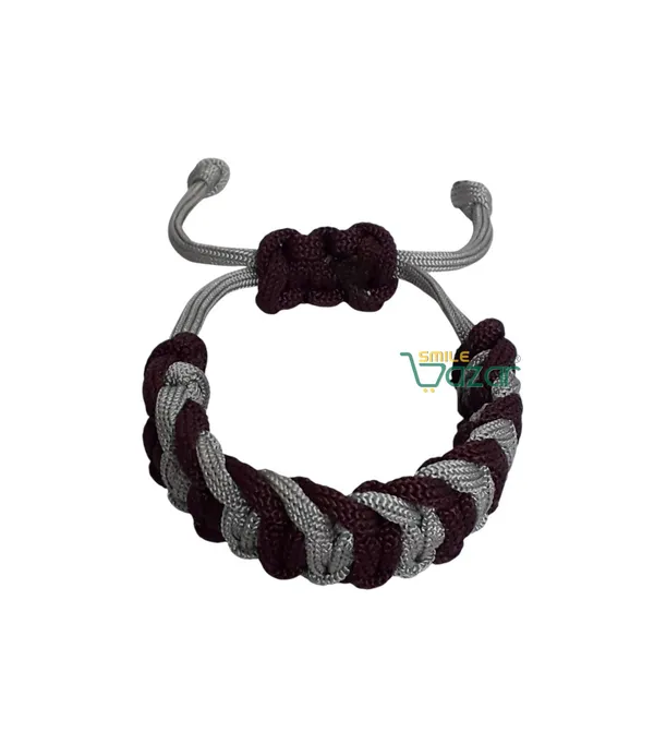 BURGUNDY_BROWN_AND_ICE_GRAY_-_HANDMADE__BRACELET_ADJUSTABLE_WRISTBAND_BRACELET_FRIENDSHIP_BAND_FOR_WOMEN_AND_MEN_SKIN_FRIENDLY