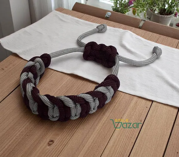 BURGUNDY_BROWN_AND_ICE_GRAY_-_HANDMADE__BRACELET_ADJUSTABLE_WRISTBAND_BRACELET_FRIENDSHIP_BAND_FOR_WOMEN_AND_MEN_SKIN_FRIENDLY