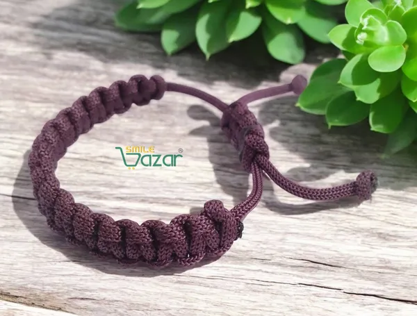 BURGUNDY_-_BROWN__HANDMADE__BRACELET_ADJUSTABLE_WRISTBAND_BRACELET_FRIENDSHIP_BAND_FOR_WOMEN_AND_MEN_SKIN_FRIENDLY