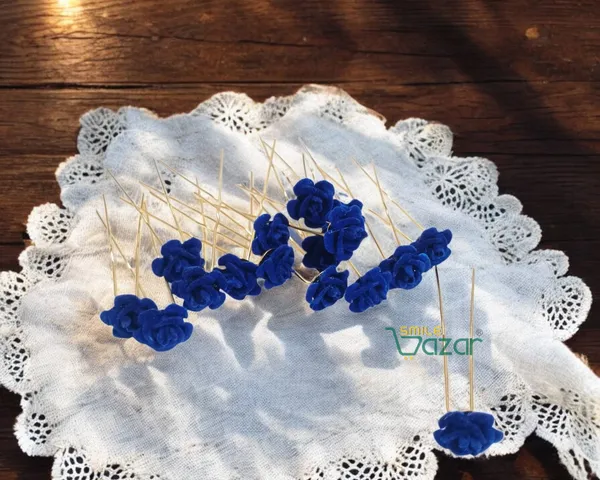 Bridal_Hair_Bun_Pin_Accessories_/_Fancy_Golden_Juda_Pins_with_Artificial_BLUE_Rose_for_Women_and_Girls_-_Set_of_16_PCs