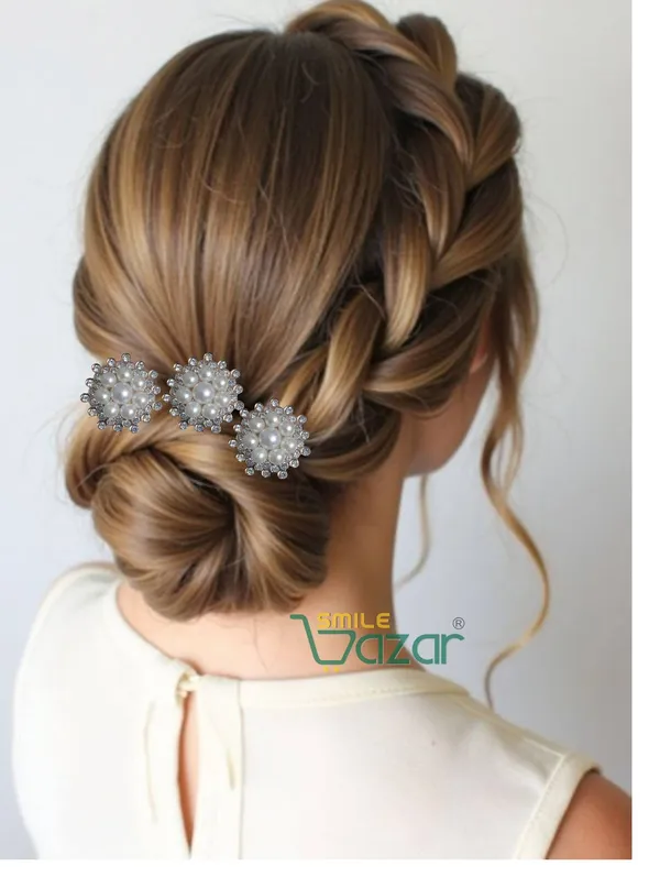 Bridal_Hair_Bun_Pin_Accessories_/_Fancy_Golden_Juda_Pins_with_White_Artificial_Pearl_flowers_for_Women_and_Girls_-_Set_of_12_PCs