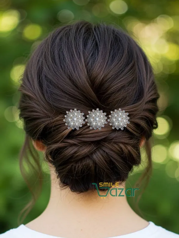 Bridal_Hair_Bun_Pin_Accessories_/_Fancy_Golden_Juda_Pins_with_White_Artificial_Pearl_flowers_for_Women_and_Girls_-_Set_of_12_PCs