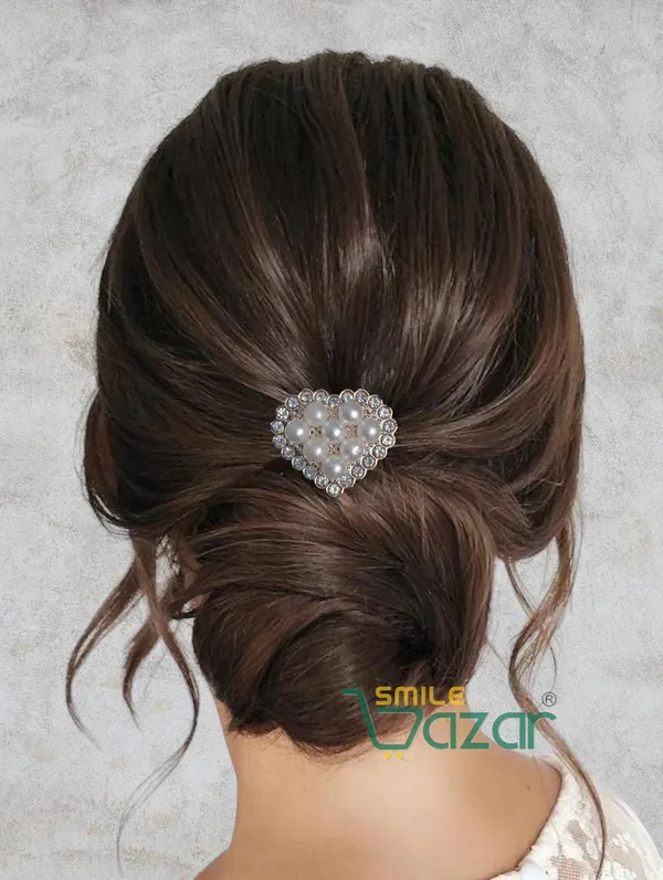 Bridal_Hair_Bun_Pin_Accessories_/_Fancy_Golden_Juda_Pins_with_White_artificial_Pearl_heart_shape_for_Women_and_Girls_-_Set_of_12_PCs
