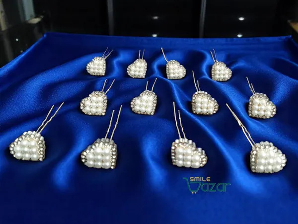 Bridal_Hair_Bun_Pin_Accessories_/_Fancy_Golden_Juda_Pins_with_White_artificial_Pearl_heart_shape_for_Women_and_Girls_-_Set_of_12_PCs