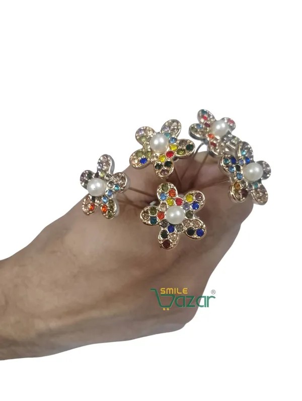 Bridal_Hair_Bun_Pin_Accessories_/_Fancy_Golden_Juda_Pins_with_dazzling_flower__for_Women_and_Girls_-_Set_of_12_PCs