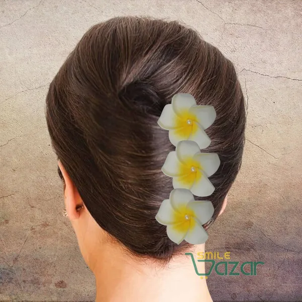 Bridal_Hair_Pin_Bun_Pin_Accessories_/_Fancy_Golden_Juda_Pins_with_Hawaii__Artificial_Champa_Foam_Flower_Hair_Pin_for_Women_and_Girls_hair_pins_for_women_wedding_-_6_PCs