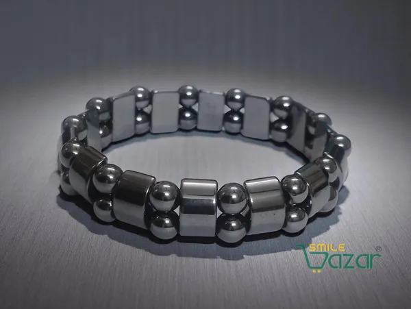 CLASSY_GUN_METAL_BRACELET_FASHION_WRISTBAND_BRACELET_FRIENDSHIP_BAND_FOR_MEN_AND_WOMEN_SKIN_FRIENDLY_-_CHARCOAL GREY