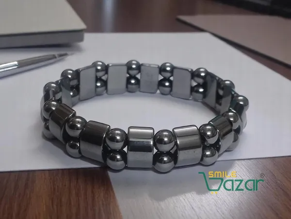 CLASSY_GUN_METAL_BRACELET_FASHION_WRISTBAND_BRACELET_FRIENDSHIP_BAND_FOR_MEN_AND_WOMEN_SKIN_FRIENDLY_-_CHARCOAL GREY