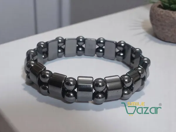 CLASSY_GUN_METAL_BRACELET_FASHION_WRISTBAND_BRACELET_FRIENDSHIP_BAND_FOR_MEN_AND_WOMEN_SKIN_FRIENDLY_-_CHARCOAL GREY