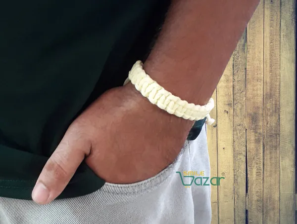 CREAM_-_HANDMADE__BRACELET_ADJUSTABLE_WRISTBAND_BRACELET_FRIENDSHIP_BAND_FOR_WOMEN_AND_MEN_SKIN_FRIENDLY