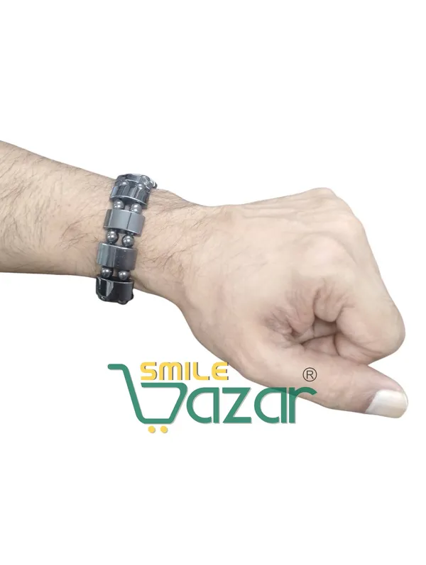 ELEGANT_GUN_METAL_BRACELET_FASHION_WRISTBAND_BRACELET_FRIENDSHIP_BAND_FOR_MEN_AND_WOMEN_SKIN_FRIENDLY_-_CHARCOAL_GREY