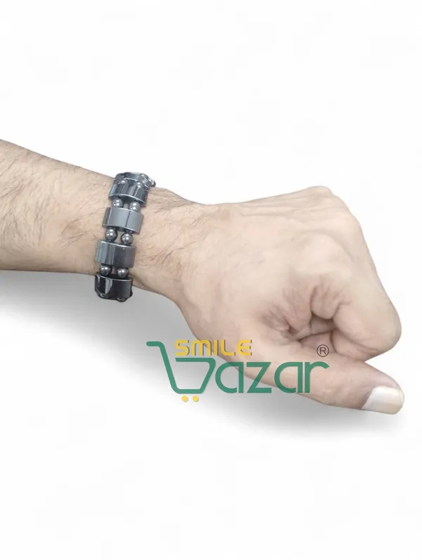 ELEGANT_GUN_METAL_BRACELET_FASHION_WRISTBAND_BRACELET_FRIENDSHIP_BAND_FOR_MEN_AND_WOMEN_SKIN_FRIENDLY_-_CHARCOAL_GREY