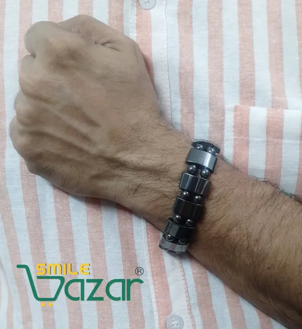 ELEGANT_GUN_METAL_BRACELET_FASHION_WRISTBAND_BRACELET_FRIENDSHIP_BAND_FOR_MEN_AND_WOMEN_SKIN_FRIENDLY_-_CHARCOAL_GREY