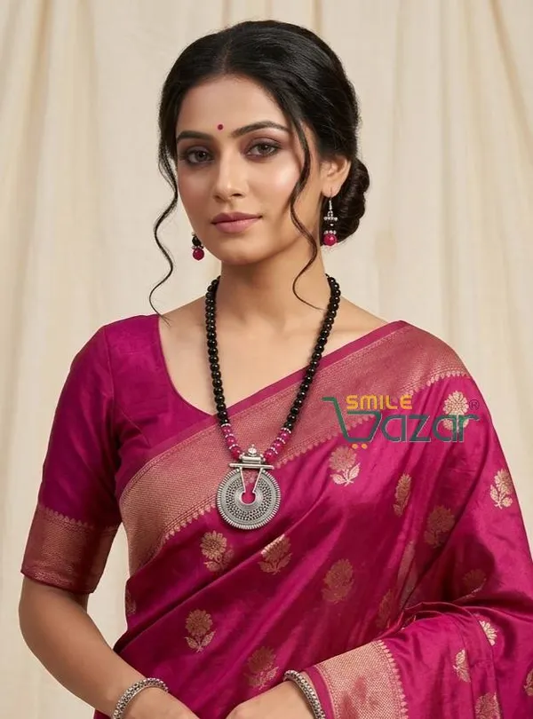 Ethnic_Big_Pendant_Artificial_Oxidised_Necklace_Set__for_Girls_&_Women_-_BLACK_AND_MAGENTA