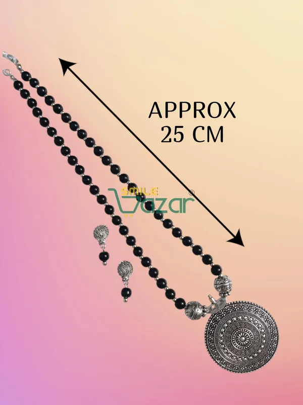 Ethnic_Big_Pendant_Artificial_Oxidised_Necklace_Set__for_Girls_&_Women_-_BLACK