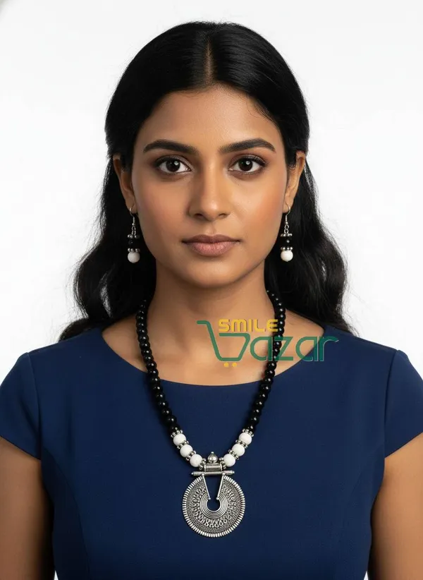 Ethnic_Big_Pendant_Artificial_Oxidised_Necklace_Set__for_Girls_&_Women_-_BLACK