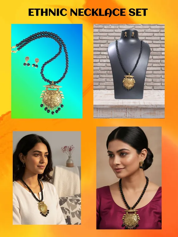 Ethnic_Big_Pendant_Artificial_Oxidised_Necklace_Set__for_Girls_&_Women_-_BLACK