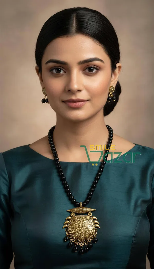 Ethnic_Big_Pendant_Artificial_Oxidised_Necklace_Set__for_Girls_&_Women_-_BLACK
