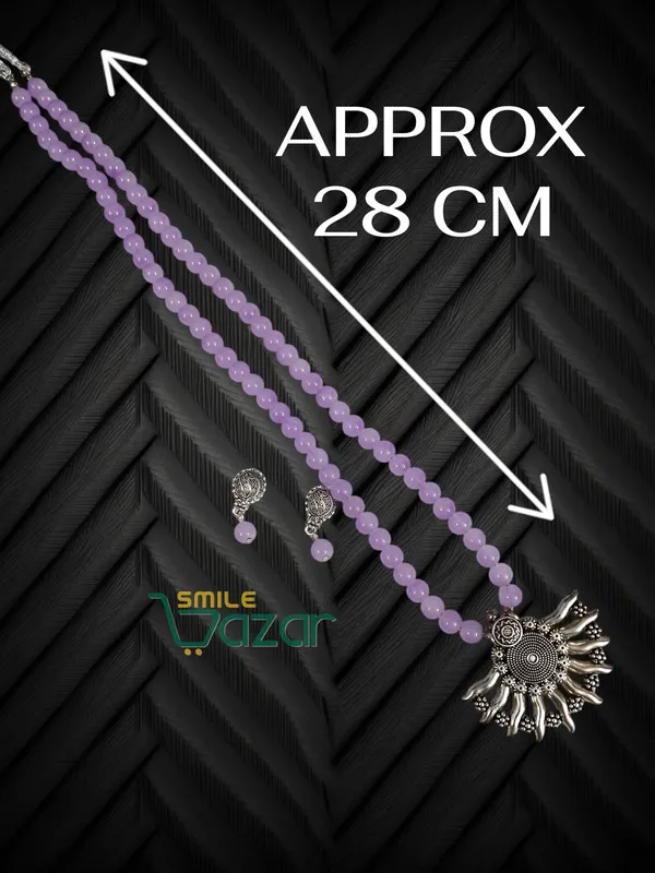 Ethnic_Big_Pendant_Artificial_Oxidised_Necklace_Set__for_Girls_&_Women_-_PURPLE