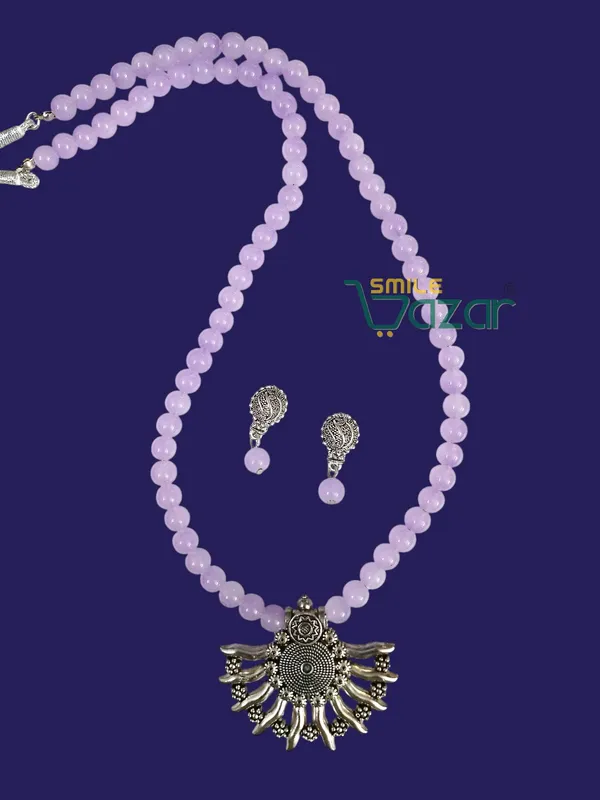 Ethnic_Big_Pendant_Artificial_Oxidised_Necklace_Set__for_Girls_&_Women_-_PURPLE