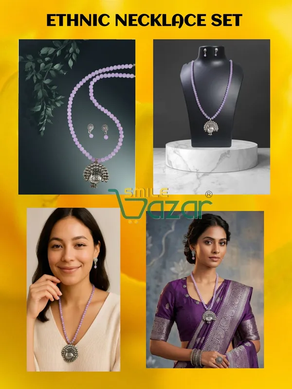 Ethnic_Big_Pendant_Artificial_Oxidised_Necklace_Set__for_Girls_&_Women_-_PURPLE