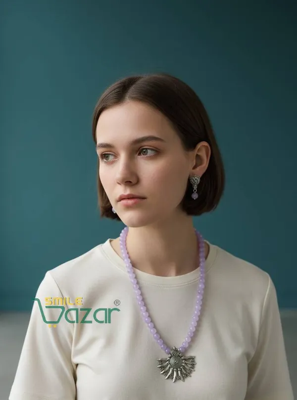 Ethnic_Big_Pendant_Artificial_Oxidised_Necklace_Set__for_Girls_&_Women_-_PURPLE