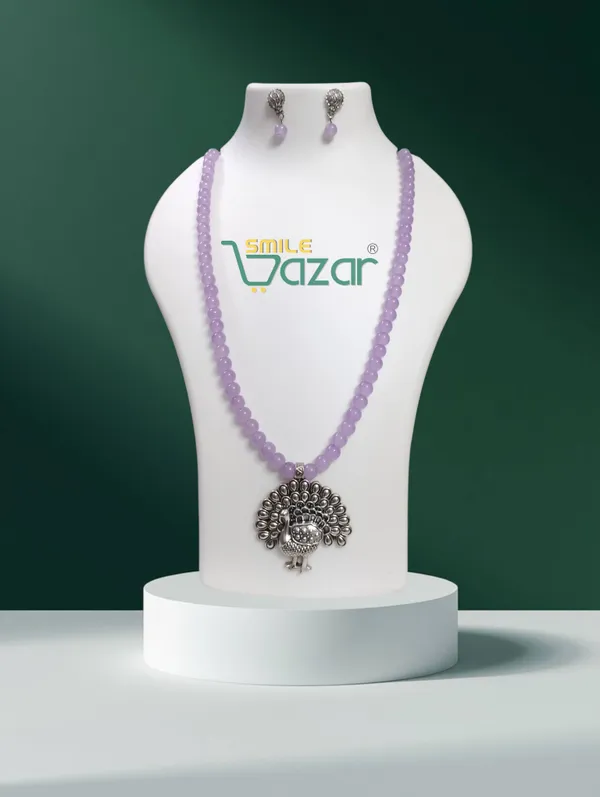 Ethnic_Big_Pendant_Artificial_Oxidised_Necklace_Set__for_Girls_&_Women_-_PURPLE