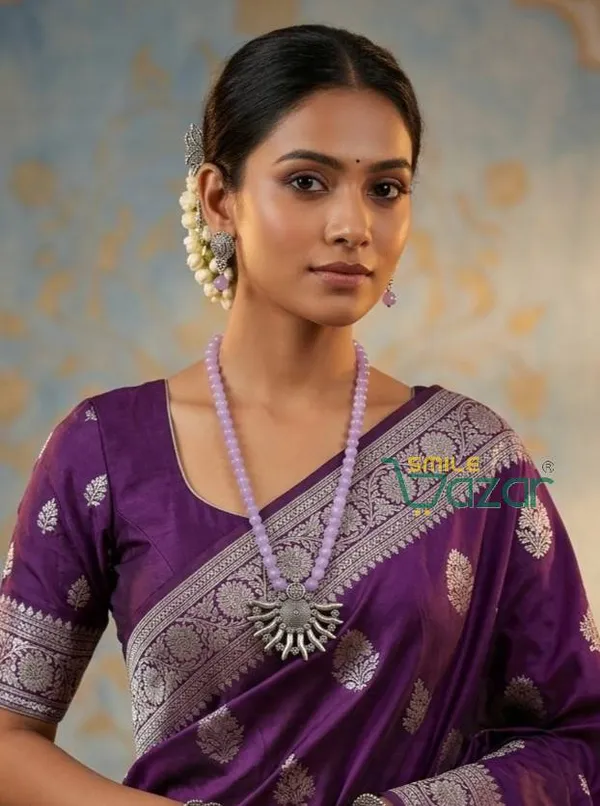 Ethnic_Big_Pendant_Artificial_Oxidised_Necklace_Set__for_Girls_&_Women_-_PURPLE