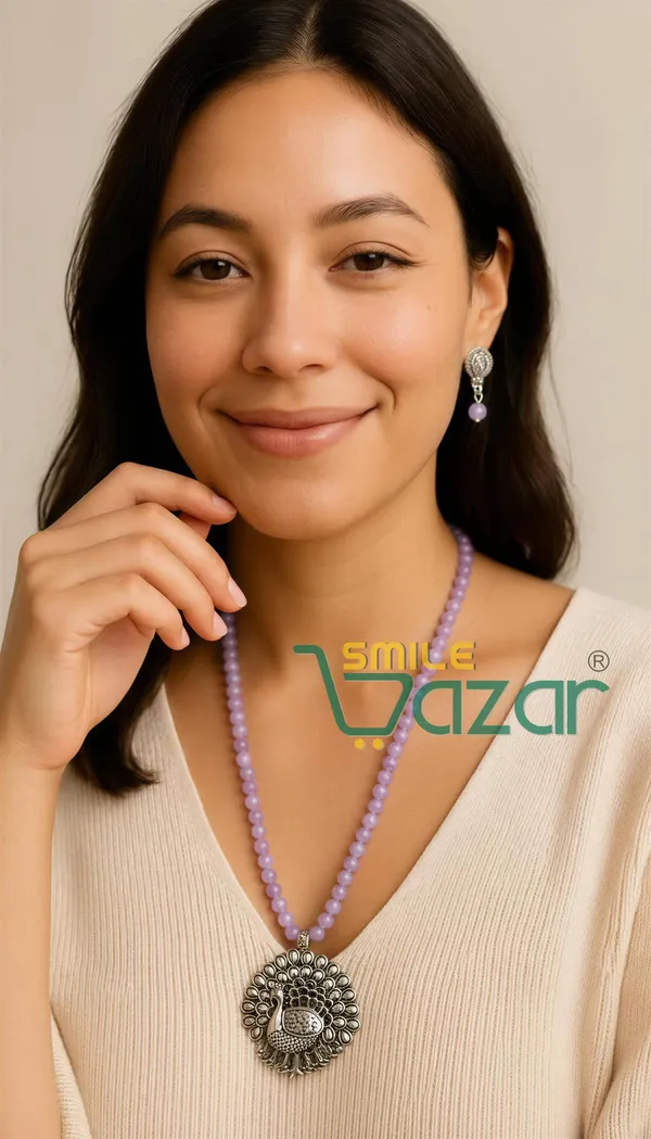 Ethnic_Big_Pendant_Artificial_Oxidised_Necklace_Set__for_Girls_&_Women_-_PURPLE